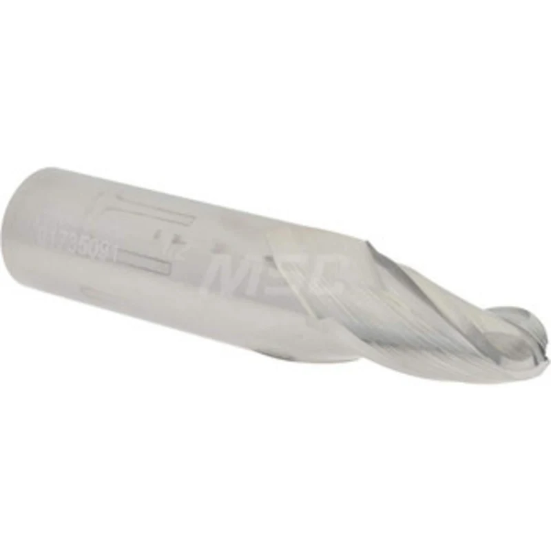 Accupro 7 per Side 1/2 Small End Diam 1-1/4 LOC 3-Flute Solid Carbide Tapered Ball End Mill Uncoated, 7/8 Shank Diam,...